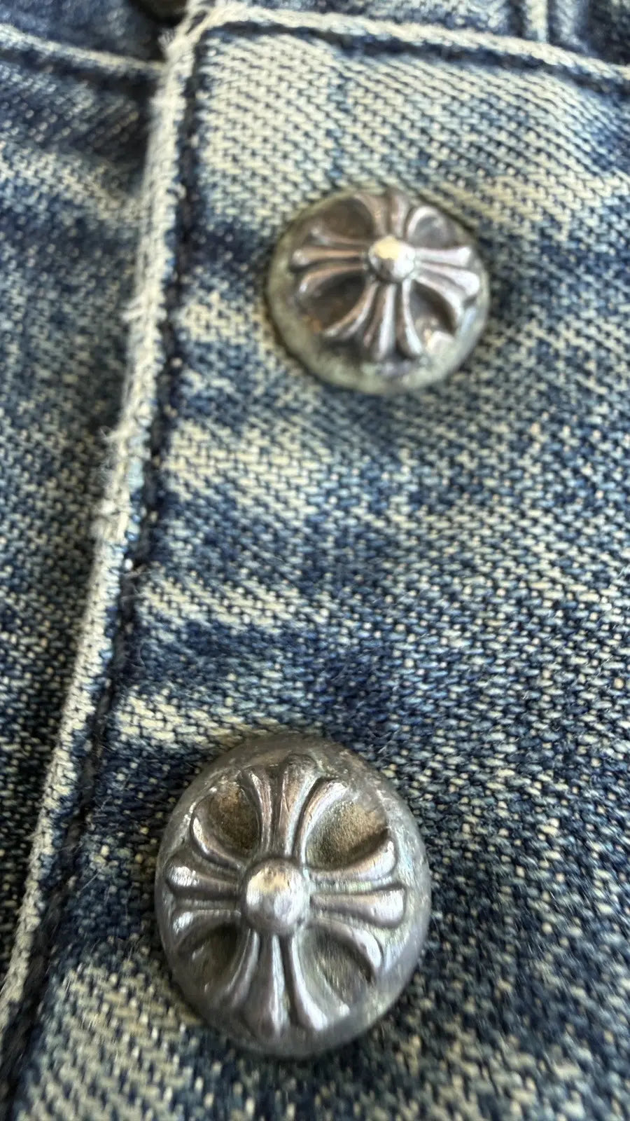 Chrome Hearts Denim Cross Western Shirt Chrome Hearts