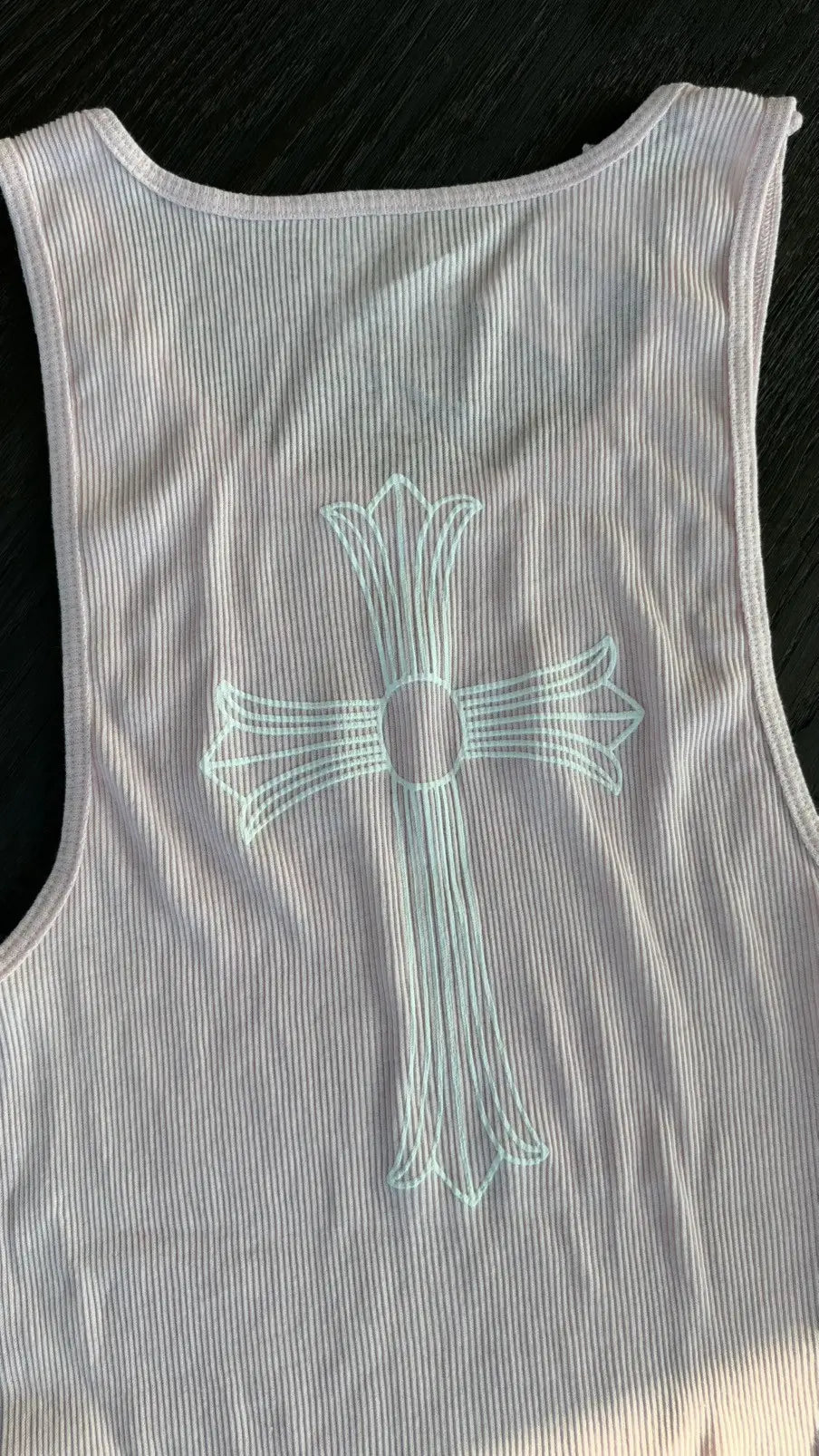 Chrome Hearts Pink T-Bar Rib Tank Top Size L Chrome Hearts