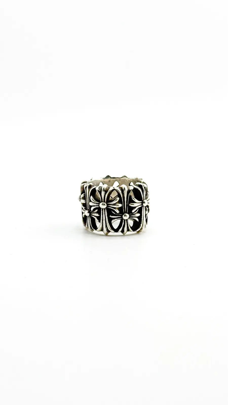 Chrome Hearts Sterling Silver Cemetery Ring Size 9.5