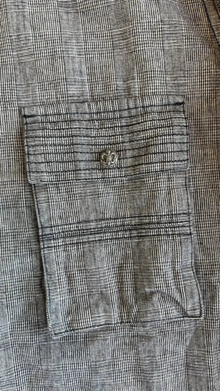 Chrome Hearts Gray Button-Up Military Shirt Size L Chrome Hearts
