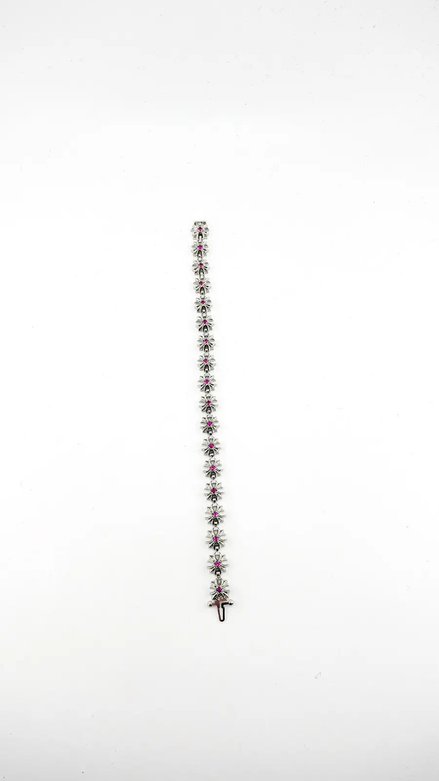 Chrome Hearts 18K White Gold Tiny Plus Link Bracelet Chrome Hearts
