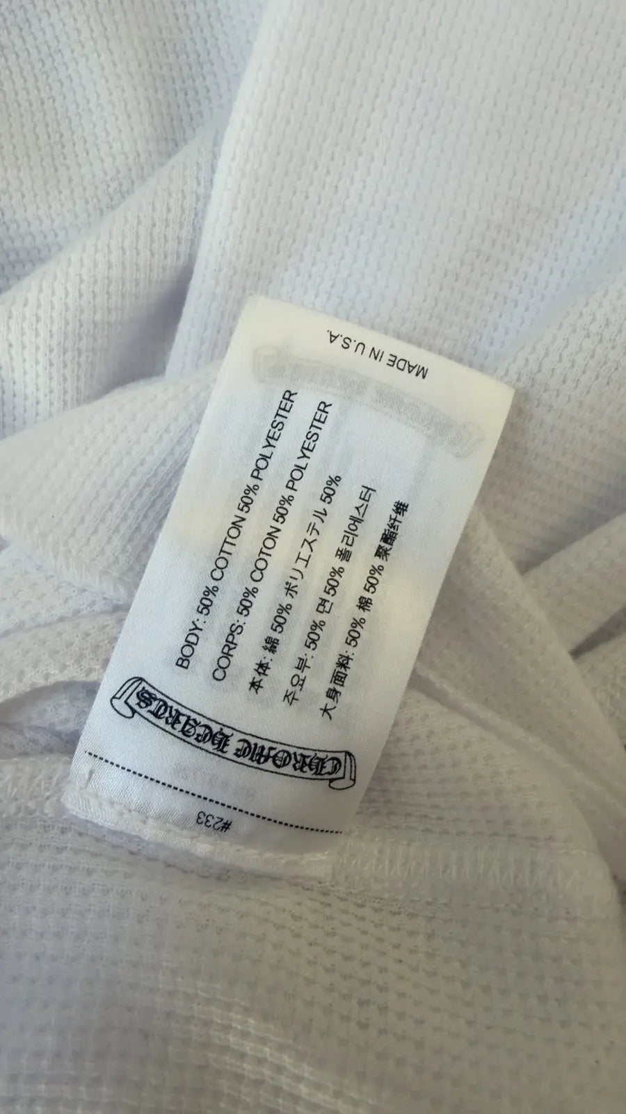 Chrome Hearts Scroll Logo Long-Sleeve Thermal T-Shirt