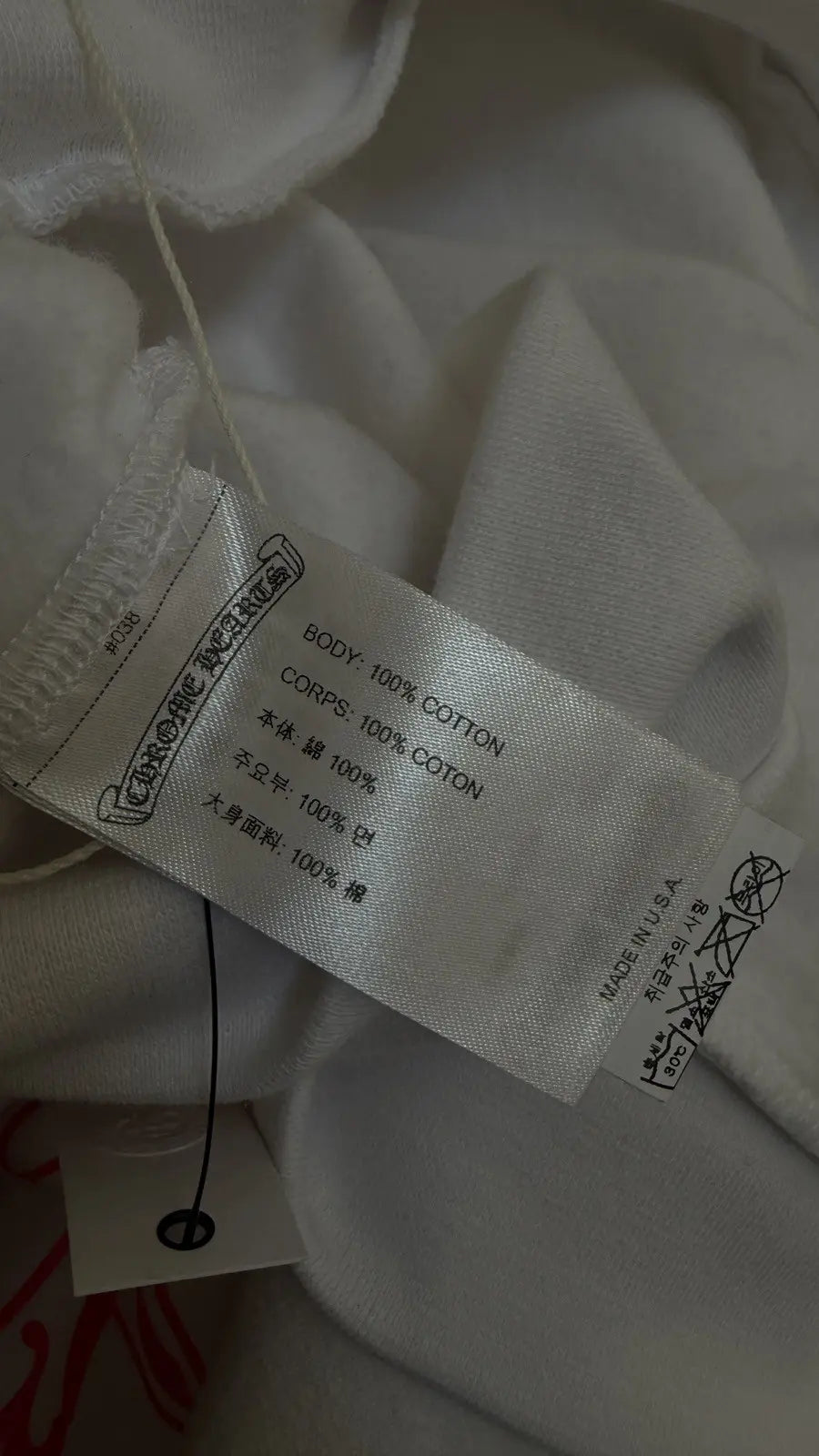 CHROME HEARTS Horseshoe Logo Hoodie Print White