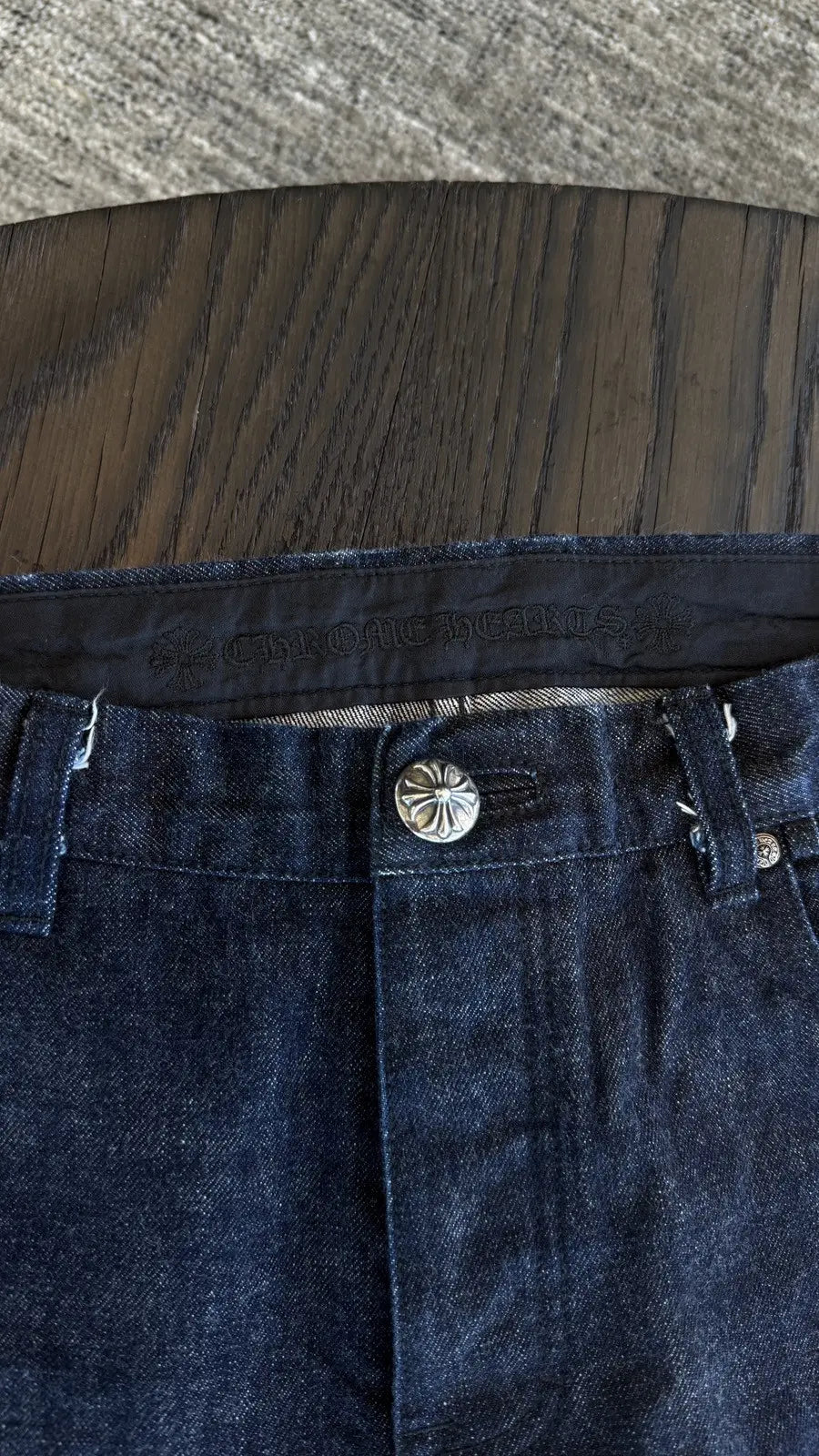 Chrome Hearts Crocodile Cross Patch Jeans Chrome Hearts