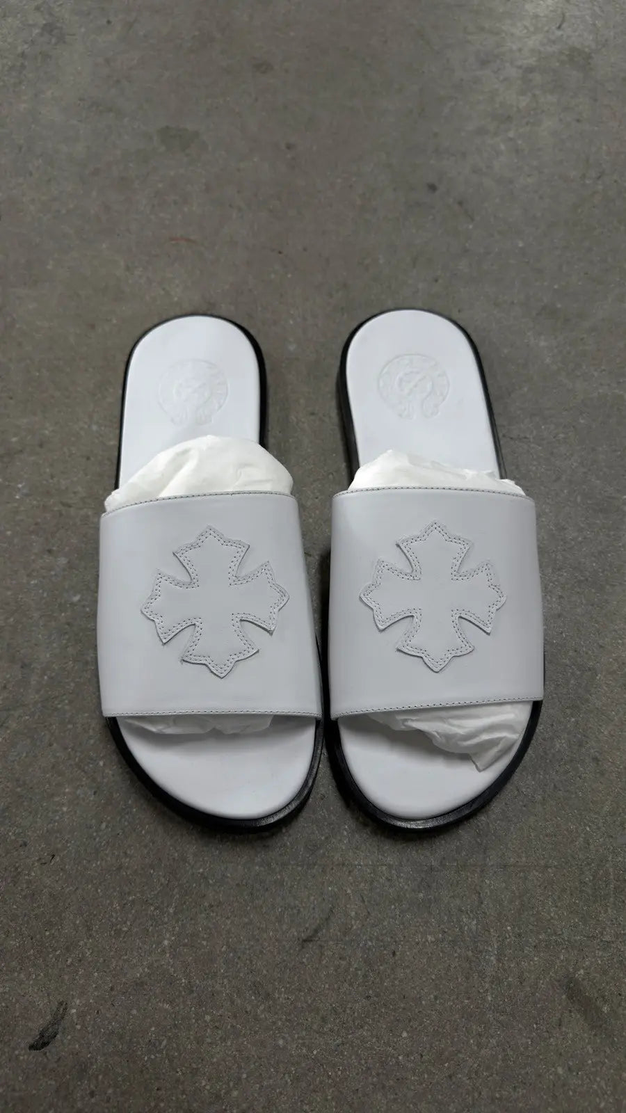 Chrome Hearts Leather Flip Flops
