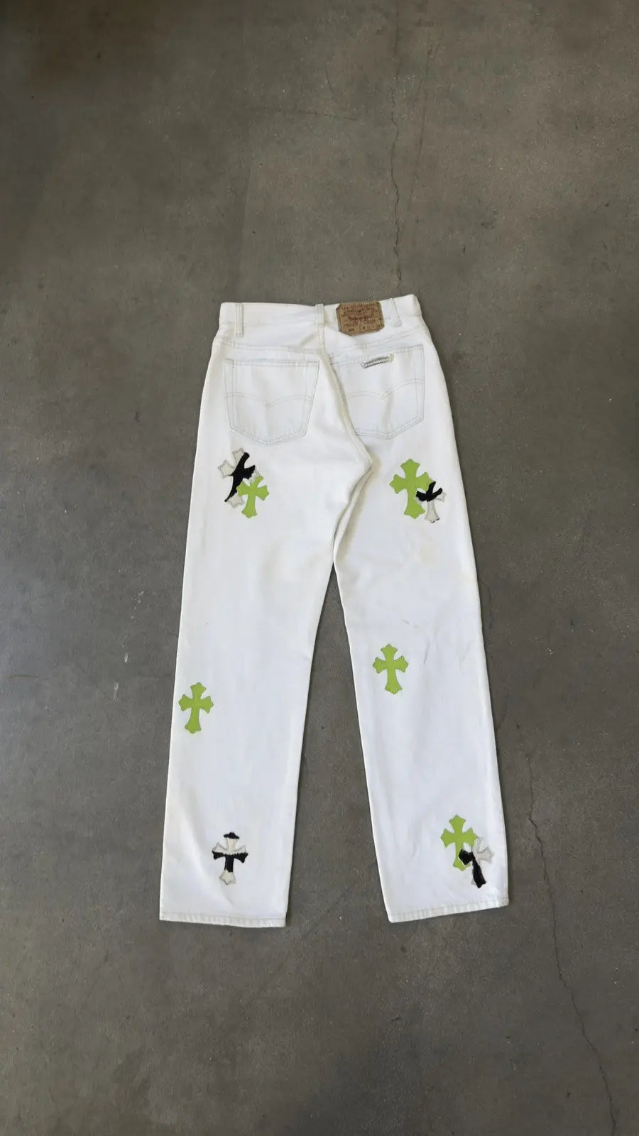 Chrome Hearts Levi's 501 Pony Hair Cross Patch Jean