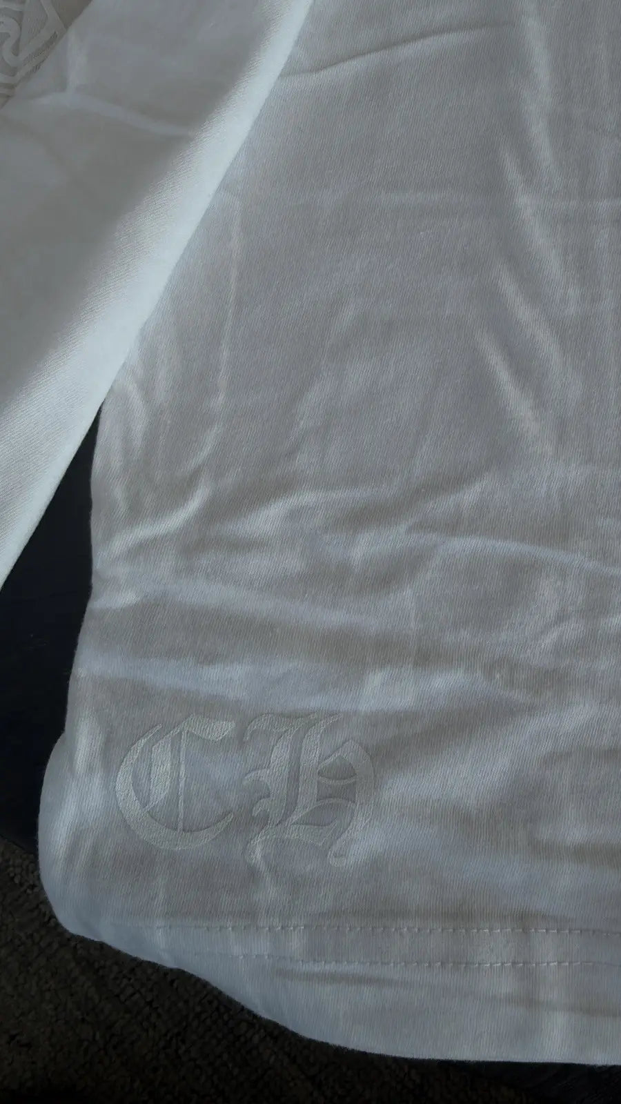 Chrome Hearts White Embroidered Pocket Long Sleeve T-Shirt Size M Chrome Hearts