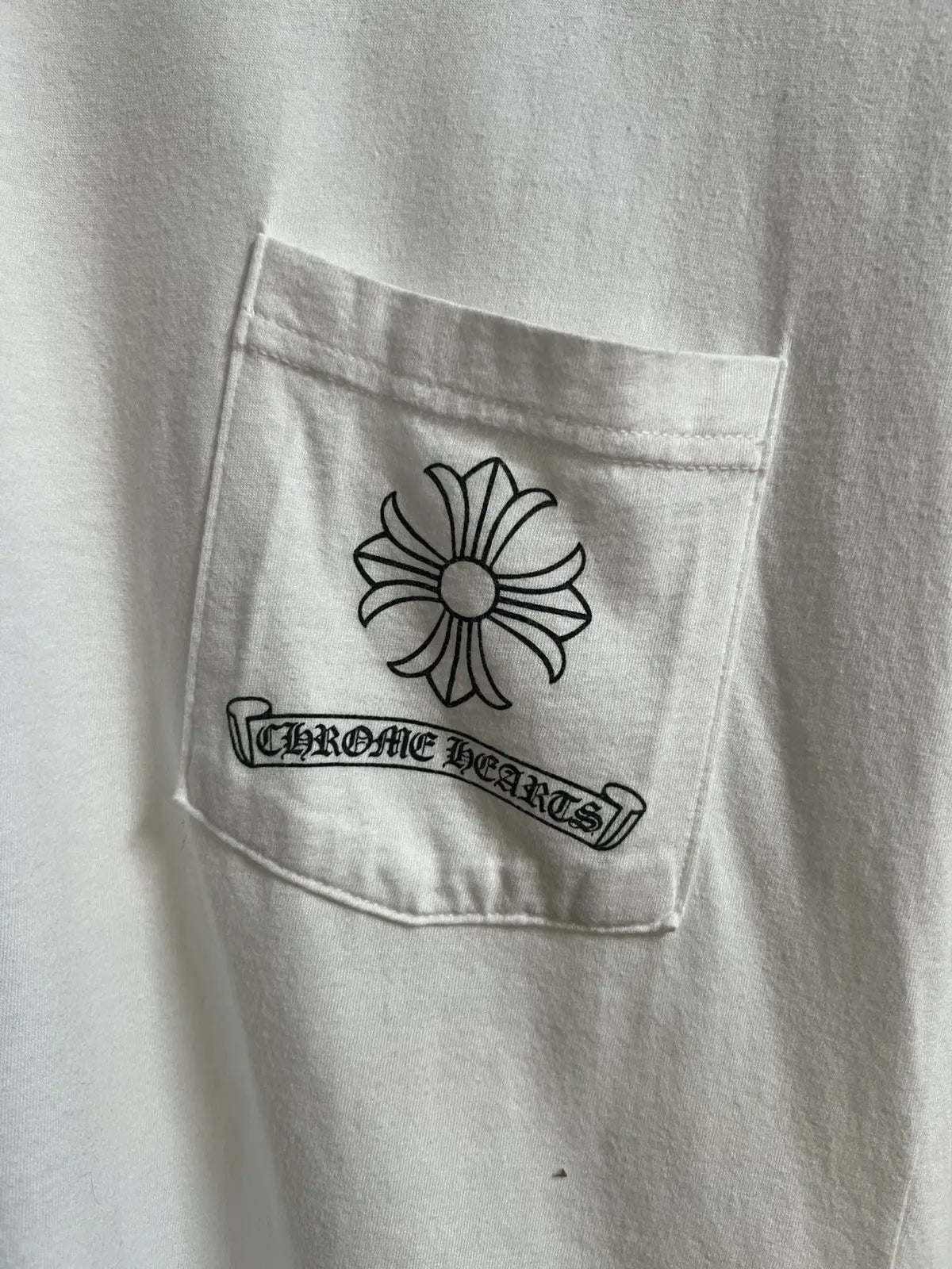 Chrome Hearts Shoulder Scripts Dagger Pocket Tee