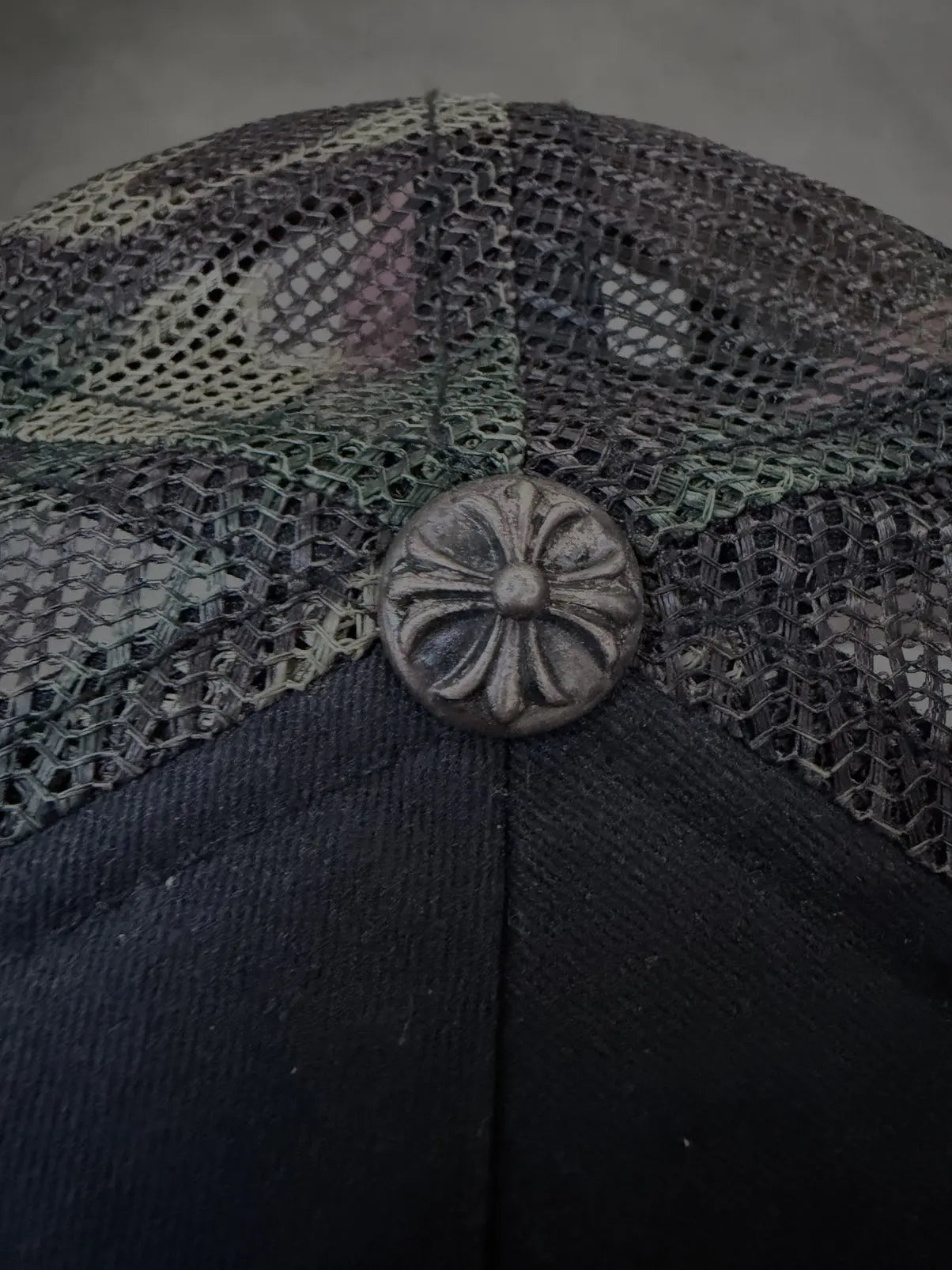 Chrome Hearts Black Camo Mesh Hollywood Cap