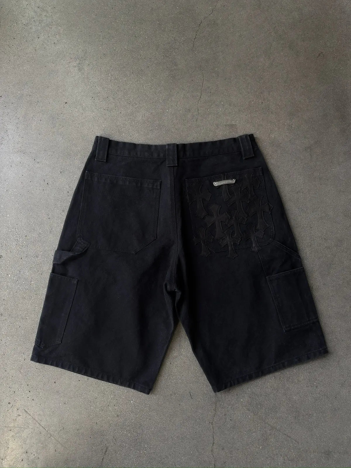 Chrome Hearts Flooded Patch Carpenter Denim Shorts