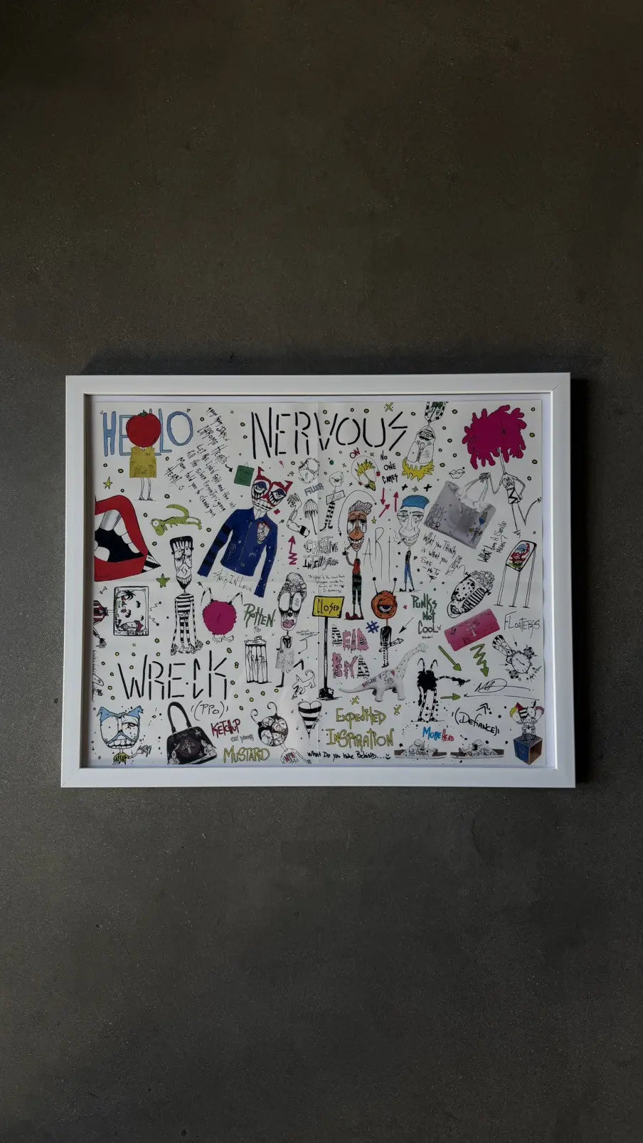 Chrome Hearts Matty Boy Doodling Poster with Frame