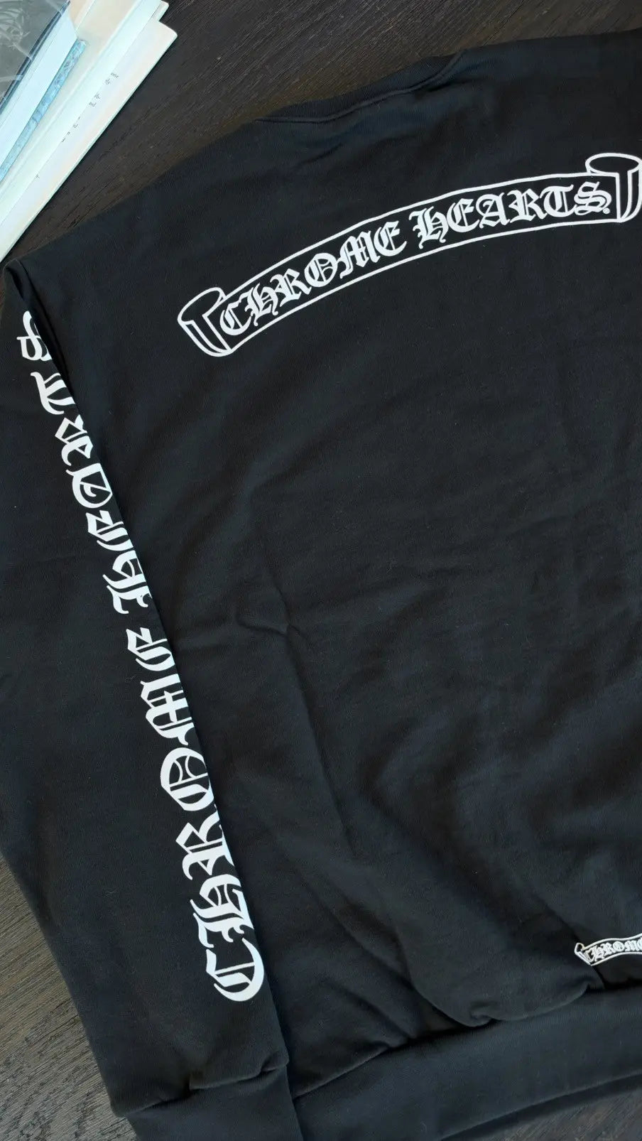 Chrome Hearts Scroll Logo Crewneck Sweatshirt Size M Chrome Hearts