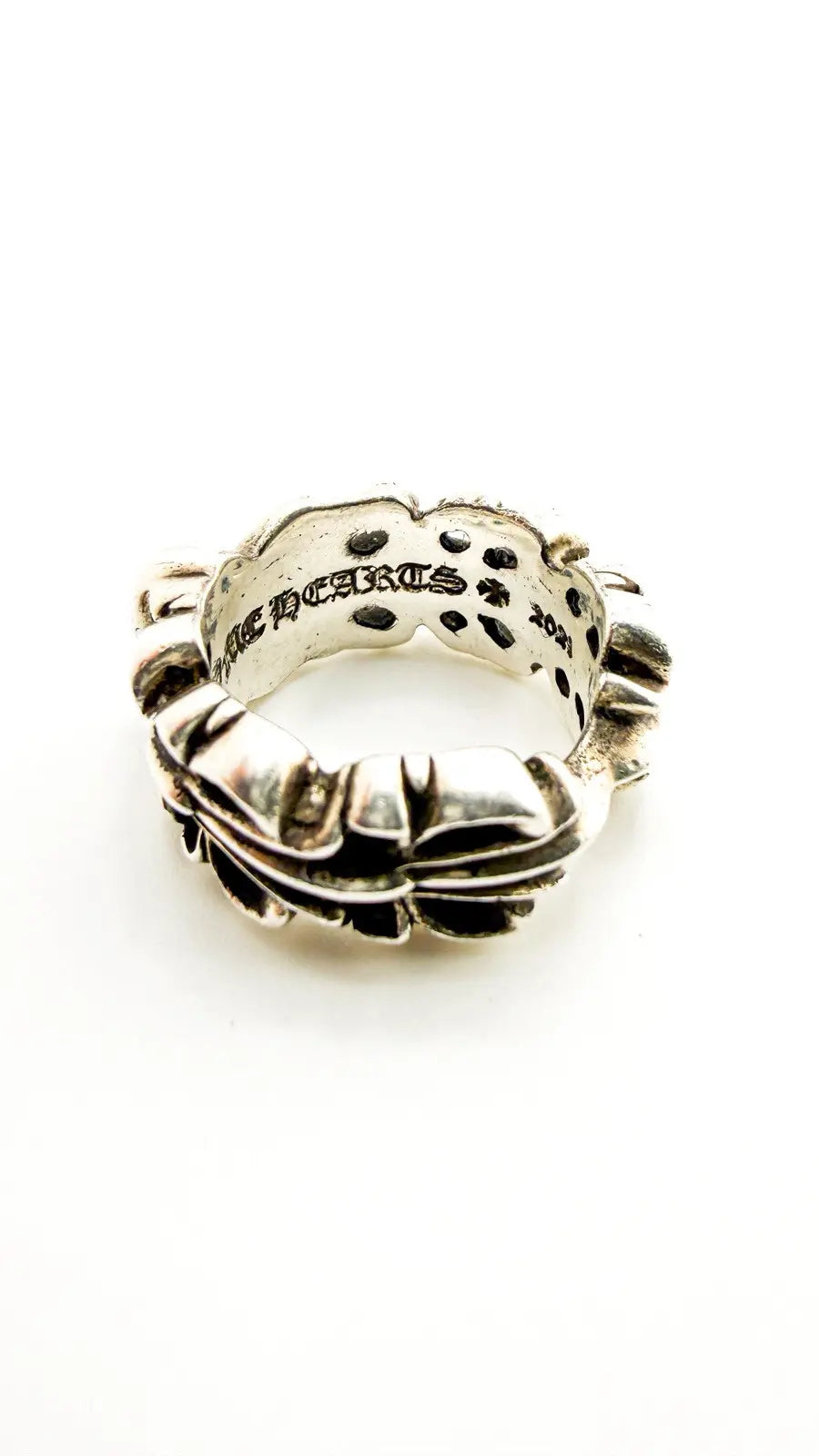 Chrome Hearts Double Floral Cross Ring Chrome Hearts