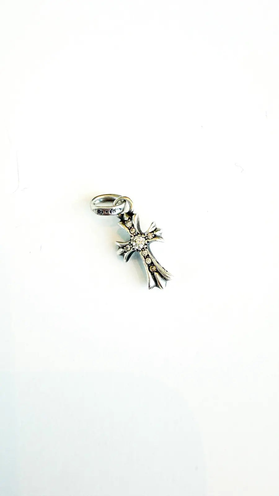 Chrome Hearts Baby Fat Pave Diamond Cross Pendant Chrome Hearts