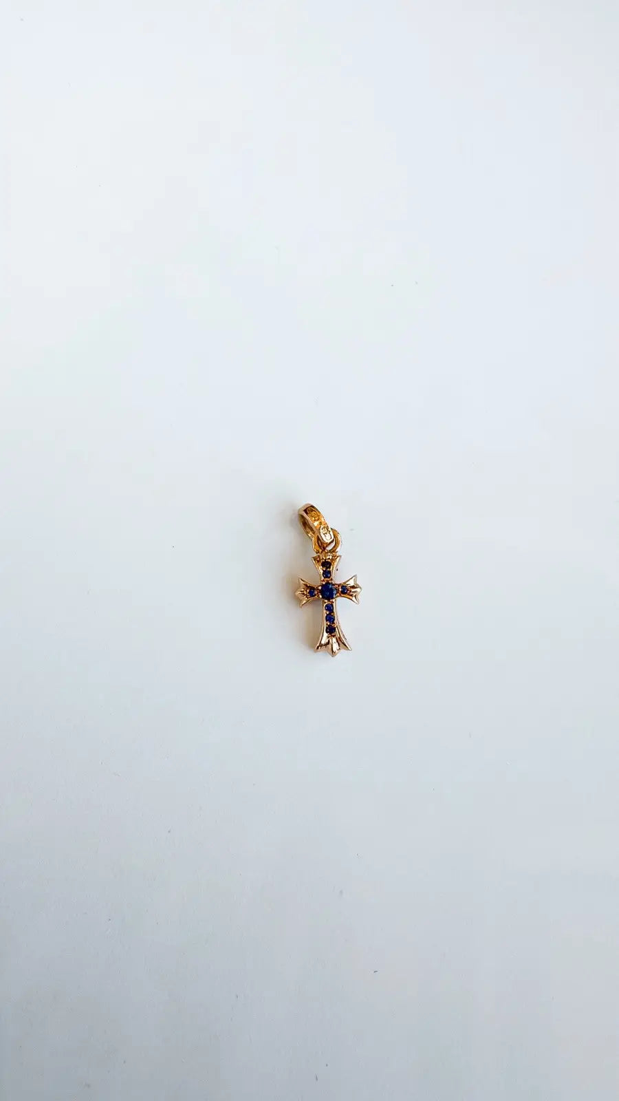 Chrome Hearts 22K Gold Baby Fat Cross Charm Pendant Chrome Hearts