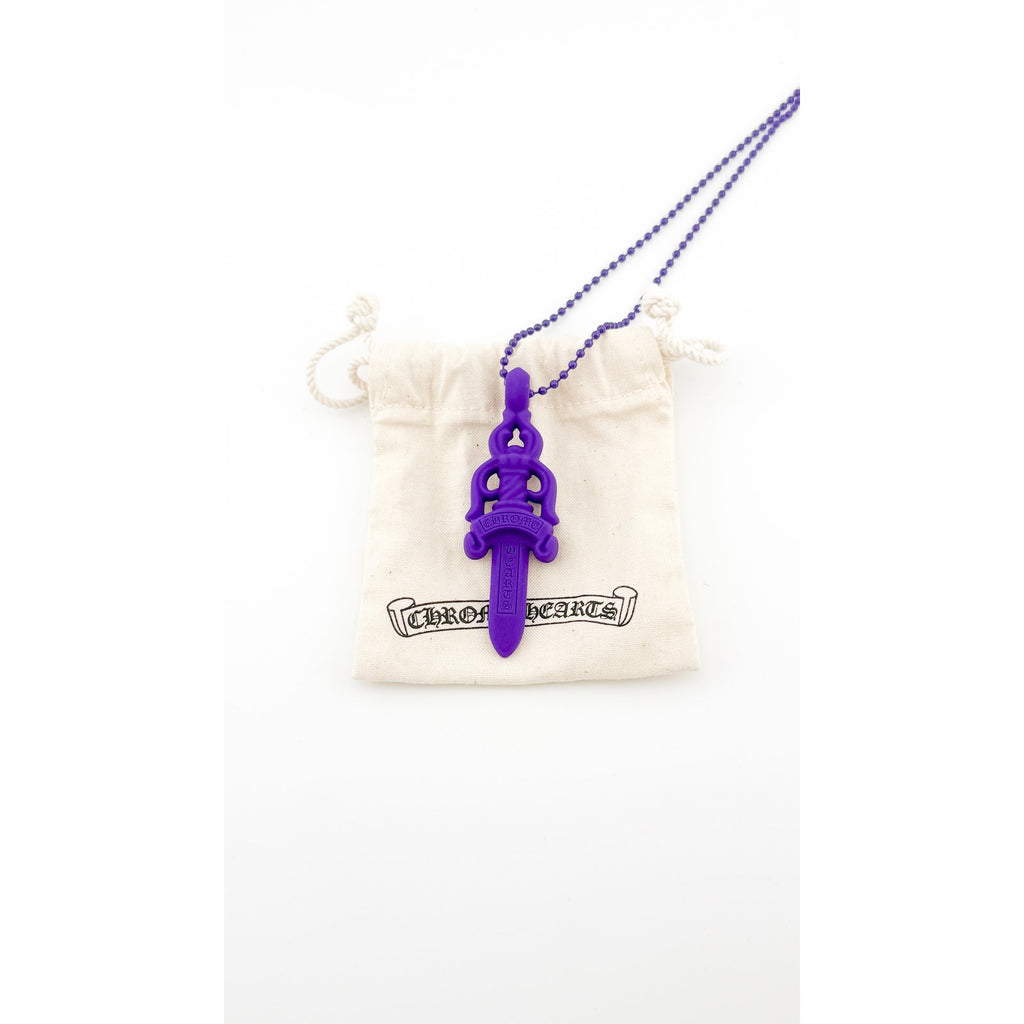 Chrome Hearts Silicone Purple Dagger Necklace