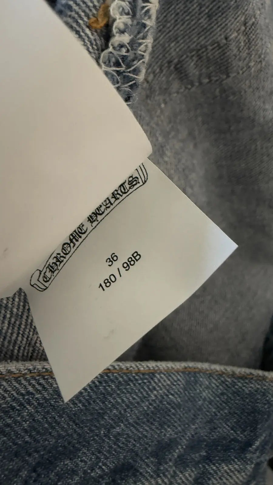 Chrome Hearts Levis 501 Black Cross Patch Jeans