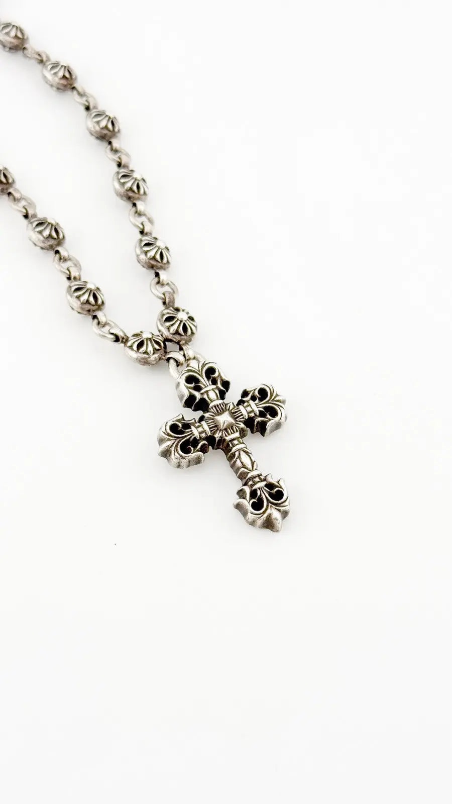 Chrome Hearts Filigree Cross Ball Necklace