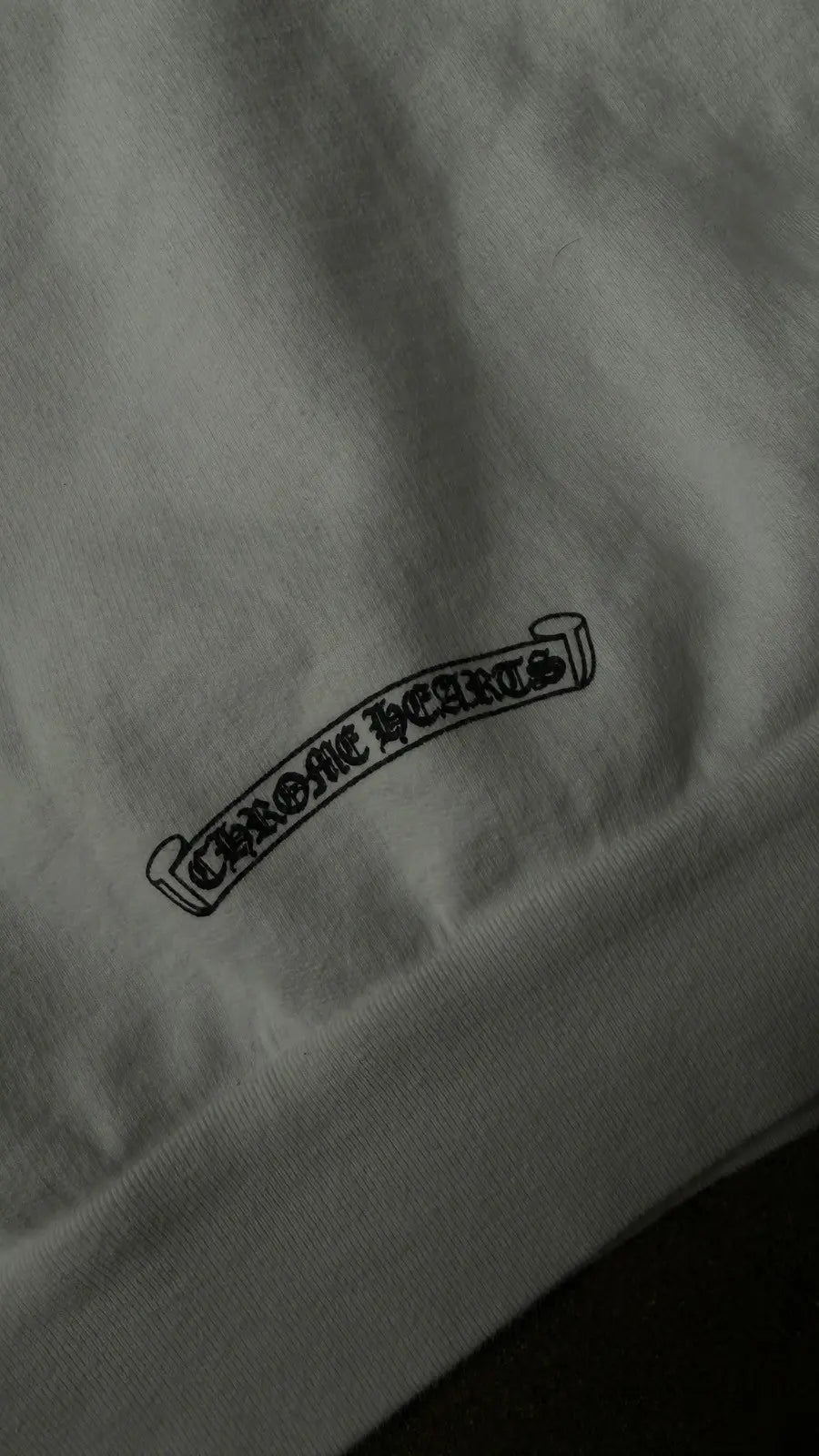 Chrome Hearts White Zip Up Banner Hoodie