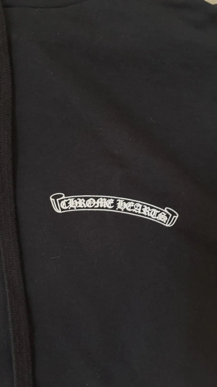 Chrome Heart Scroll Logo Hoodie Black