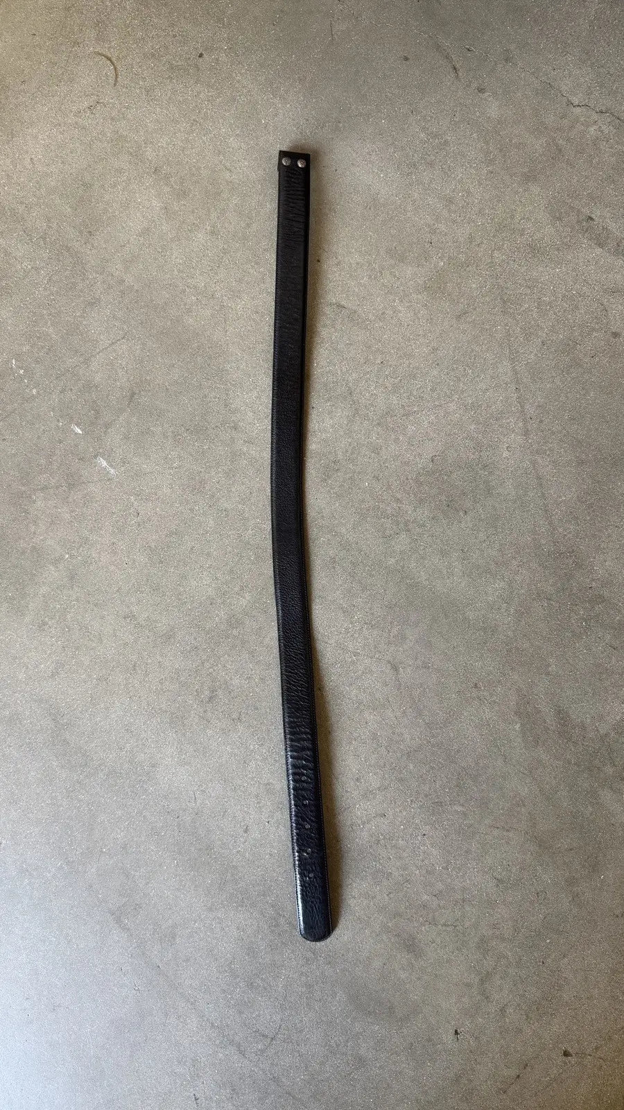 Chrome Hearts Black Leather Belt Strap (No Buckle)