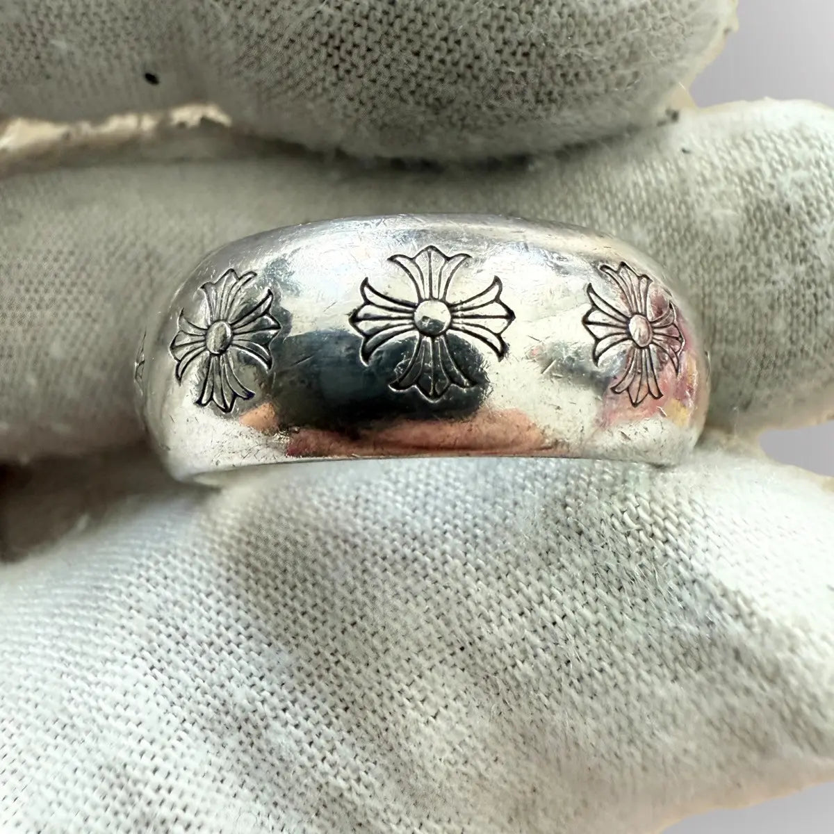 Chrome Hearts CH Plus 10mm Round Ring Size 11