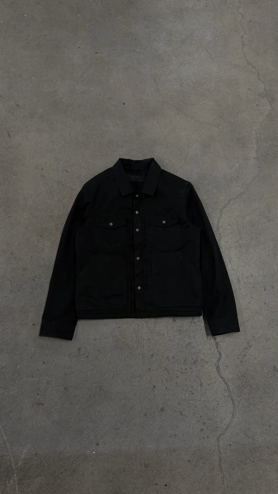 Chrome Hearts Black Waxed KS Jacket