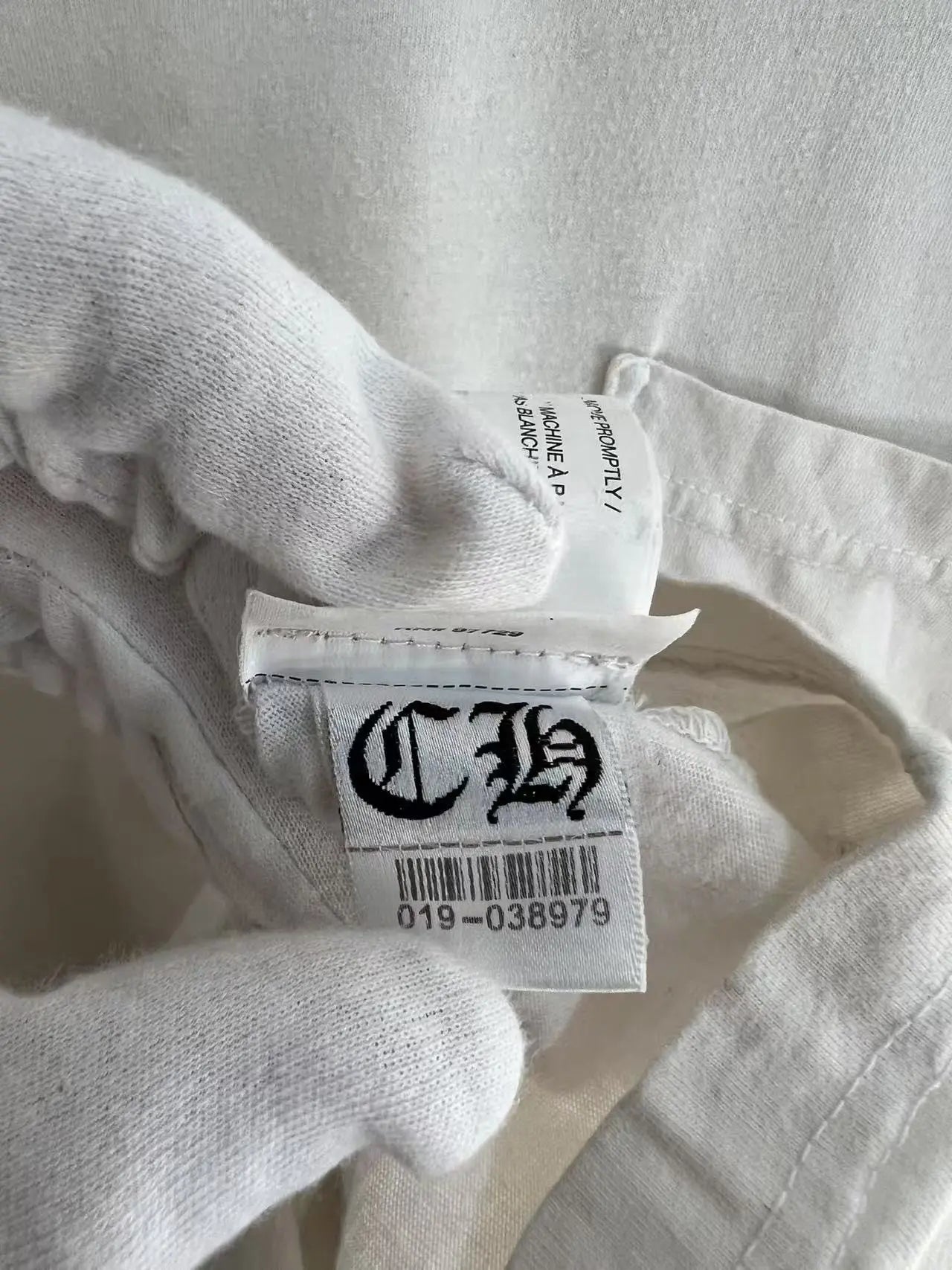 Chrome Hearts Baby Blue Neck Logo Pocket Tee