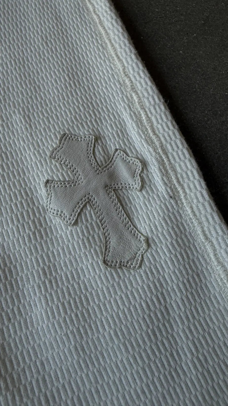 Chrome Hearts Thermal Sliver Onesie Featuring Cross Patches