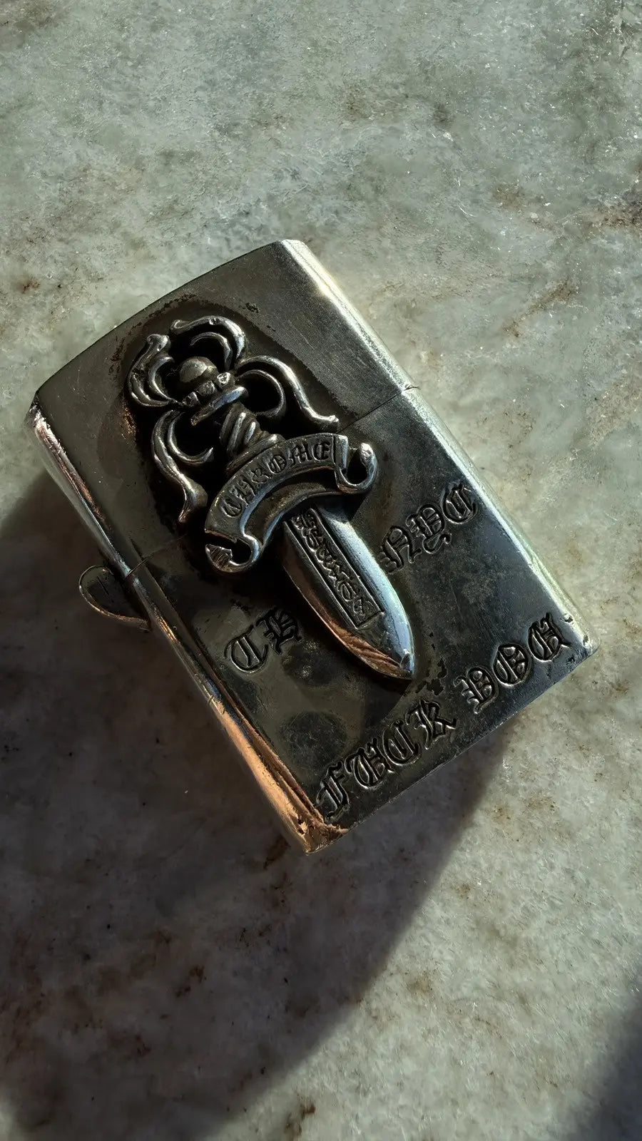 Chrome Hearts Dagger Zippo Lighter Chrome Hearts