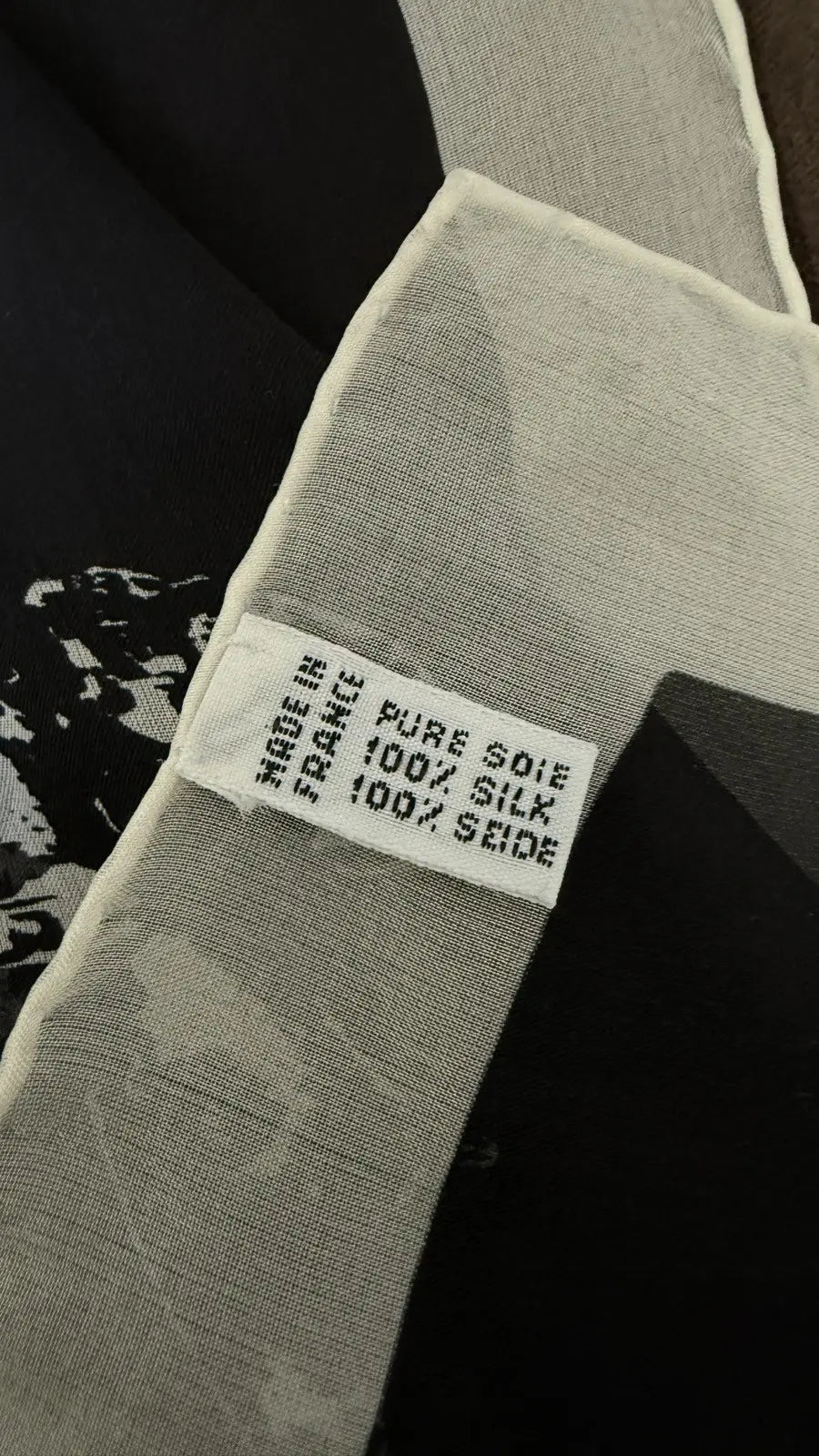 Chrome Hearts Foti Motif Black Silk Scarf