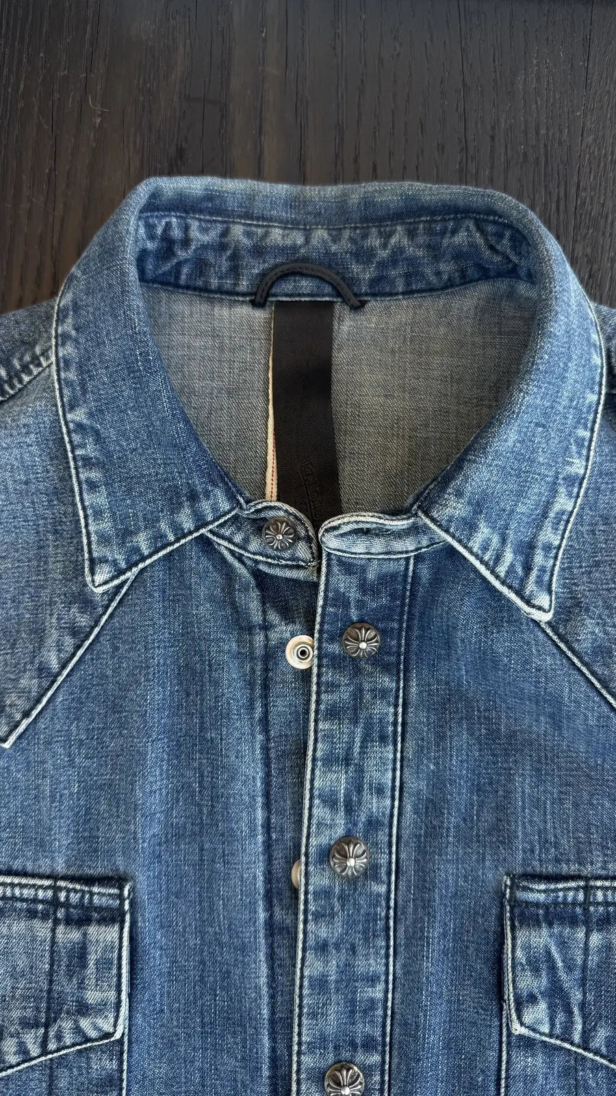 Chrome Hearts Denim Cross Western Shirt Chrome Hearts