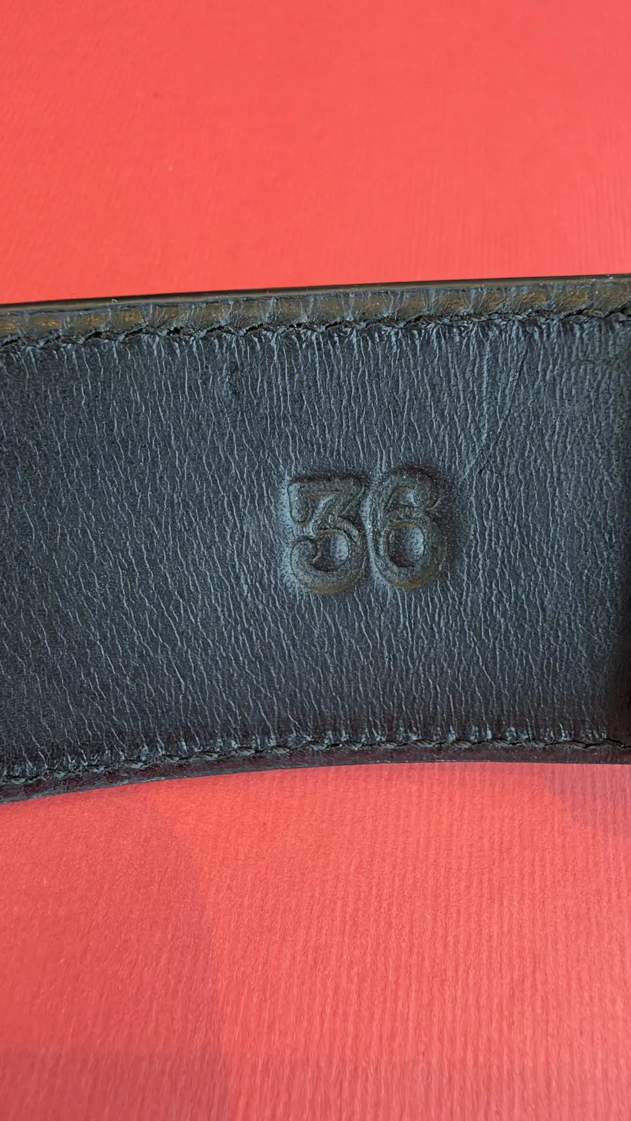 Chrome Hearts Black Leather Belt Strap Size 36 Chrome Hearts
