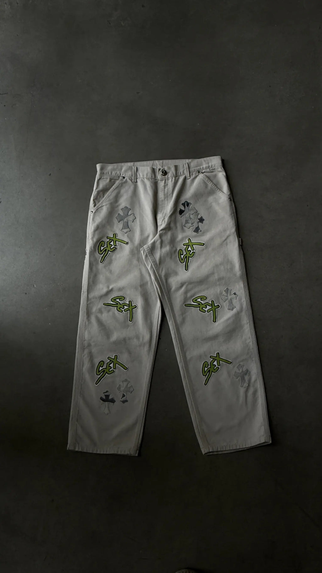 Chrome Hearts Camo Cross Khaki Work Pants