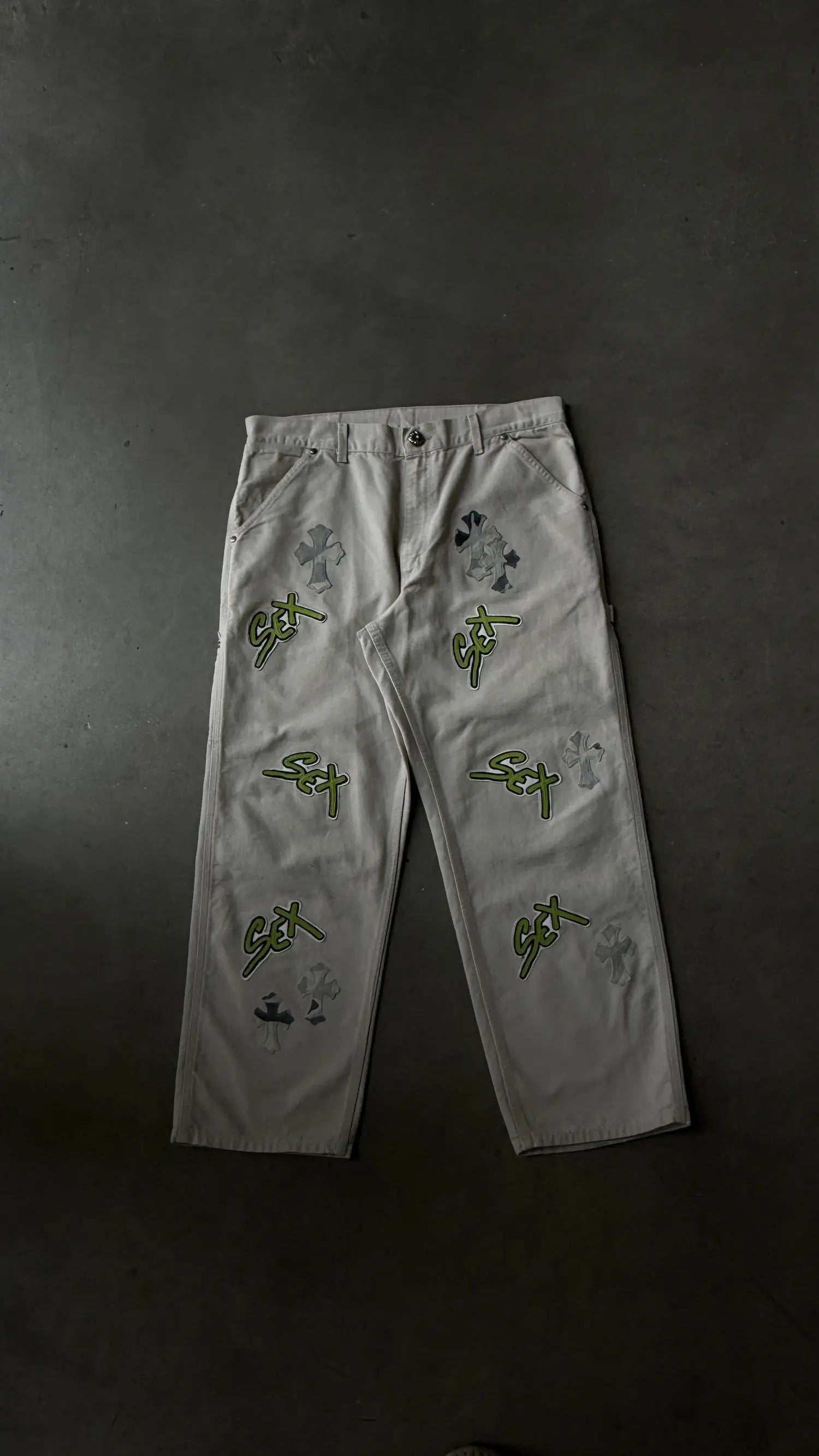 Chrome Hearts Camo Cross Khaki Work Pants