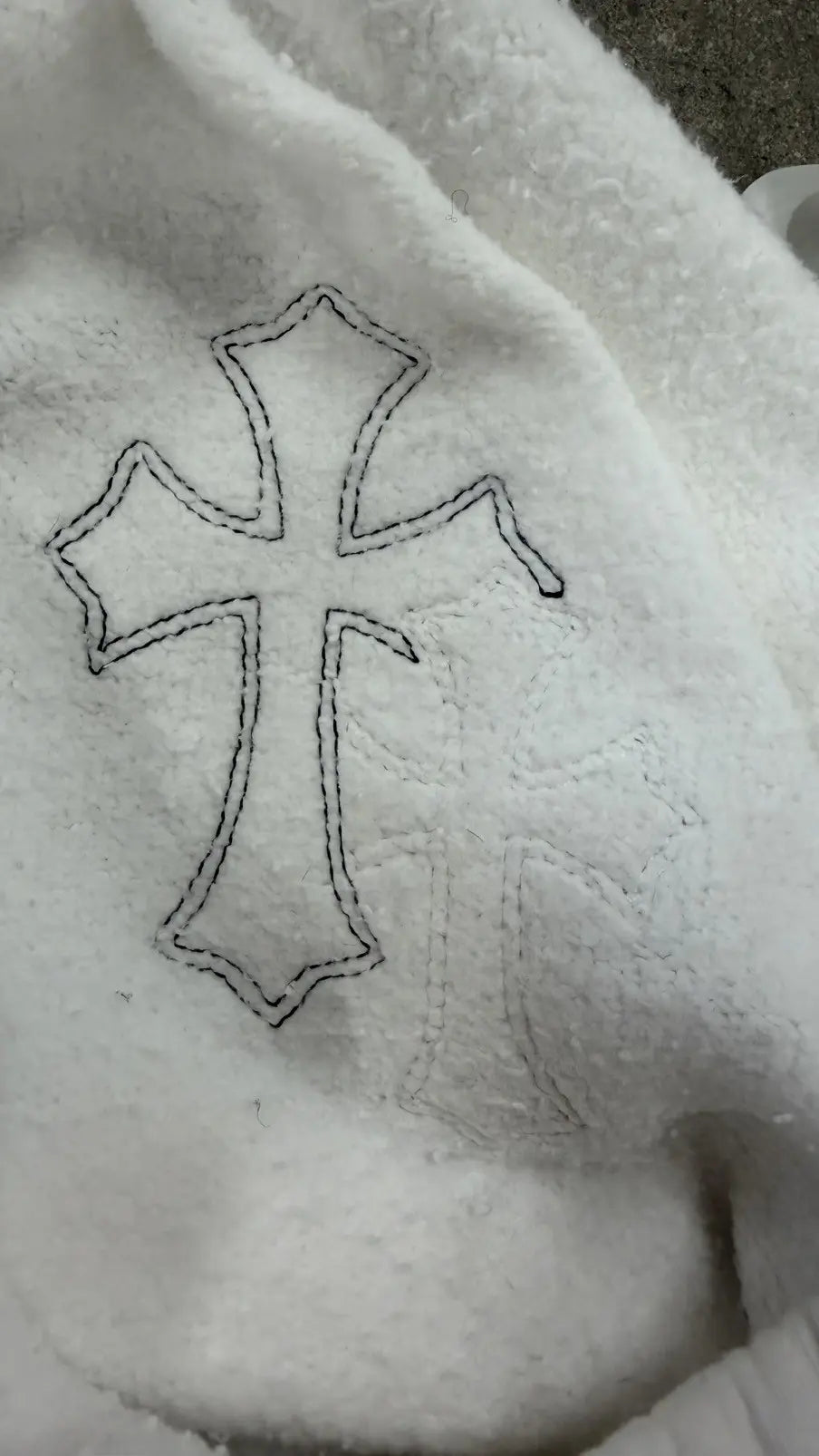 Chrome Hearts White & Leopard Cross Patch Sweatpants