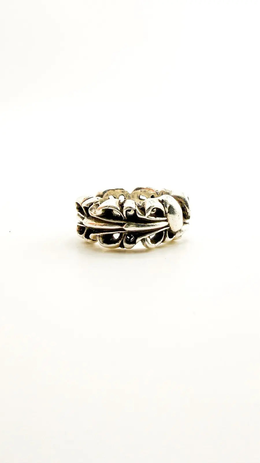 Chrome Hearts Double Floral Cross Ring Chrome Hearts