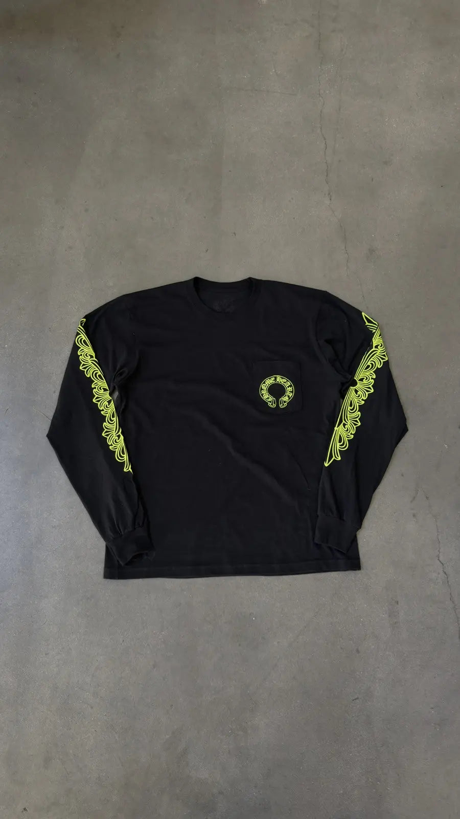 Chrome Hearts Horseshoe Logo Long Sleeve Pocket T-Shirt