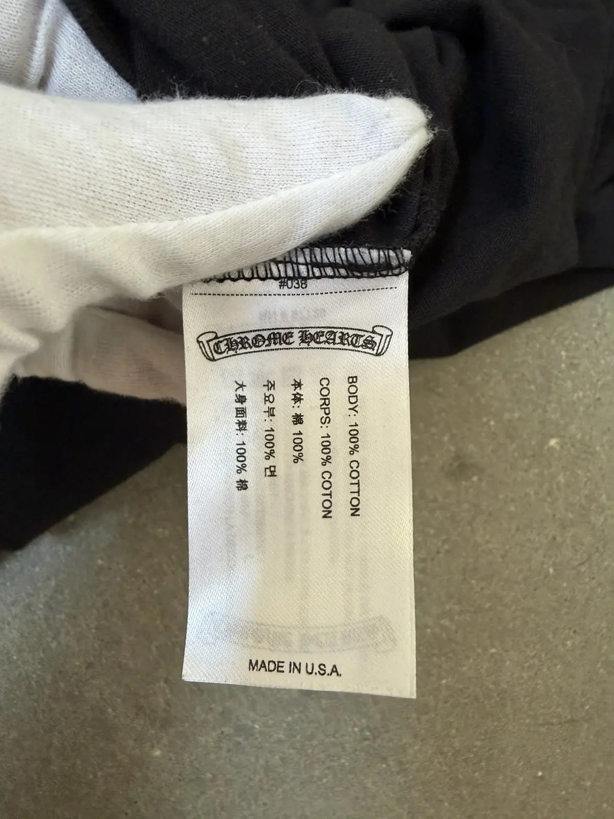 Chrome Hearts Script Neck Logo Long Sleeve T-Shirt