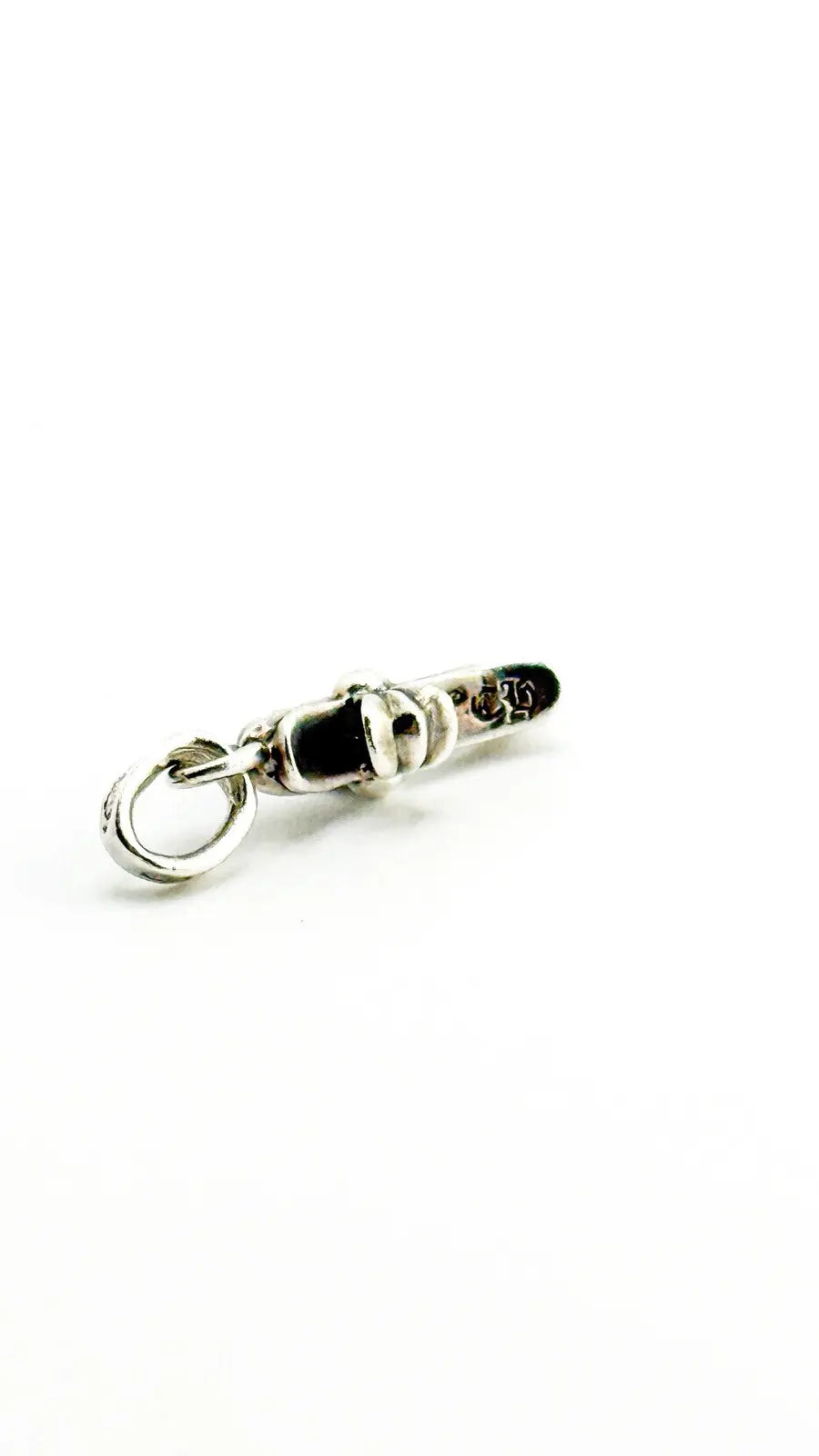 Chrome Hearts Silver Ch Cross Baby Fat Pendant