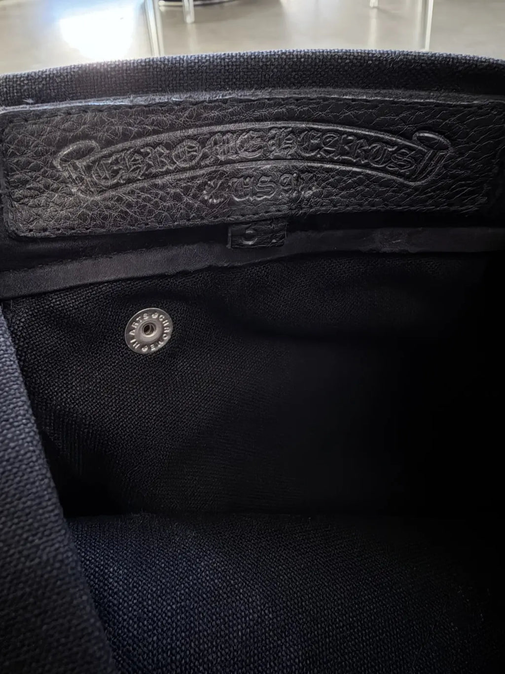 Chrome Hearts Cemetery Cross Leather Patch Cargo Pants