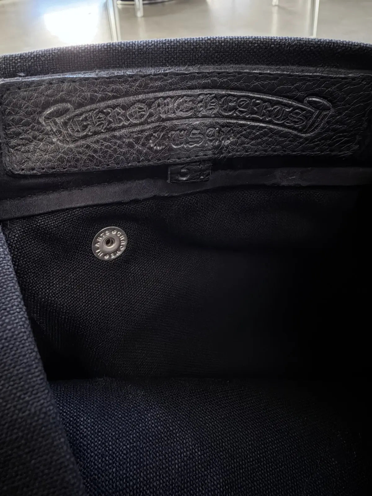 Chrome Hearts Cemetery Cross Leather Patch Cargo Pants