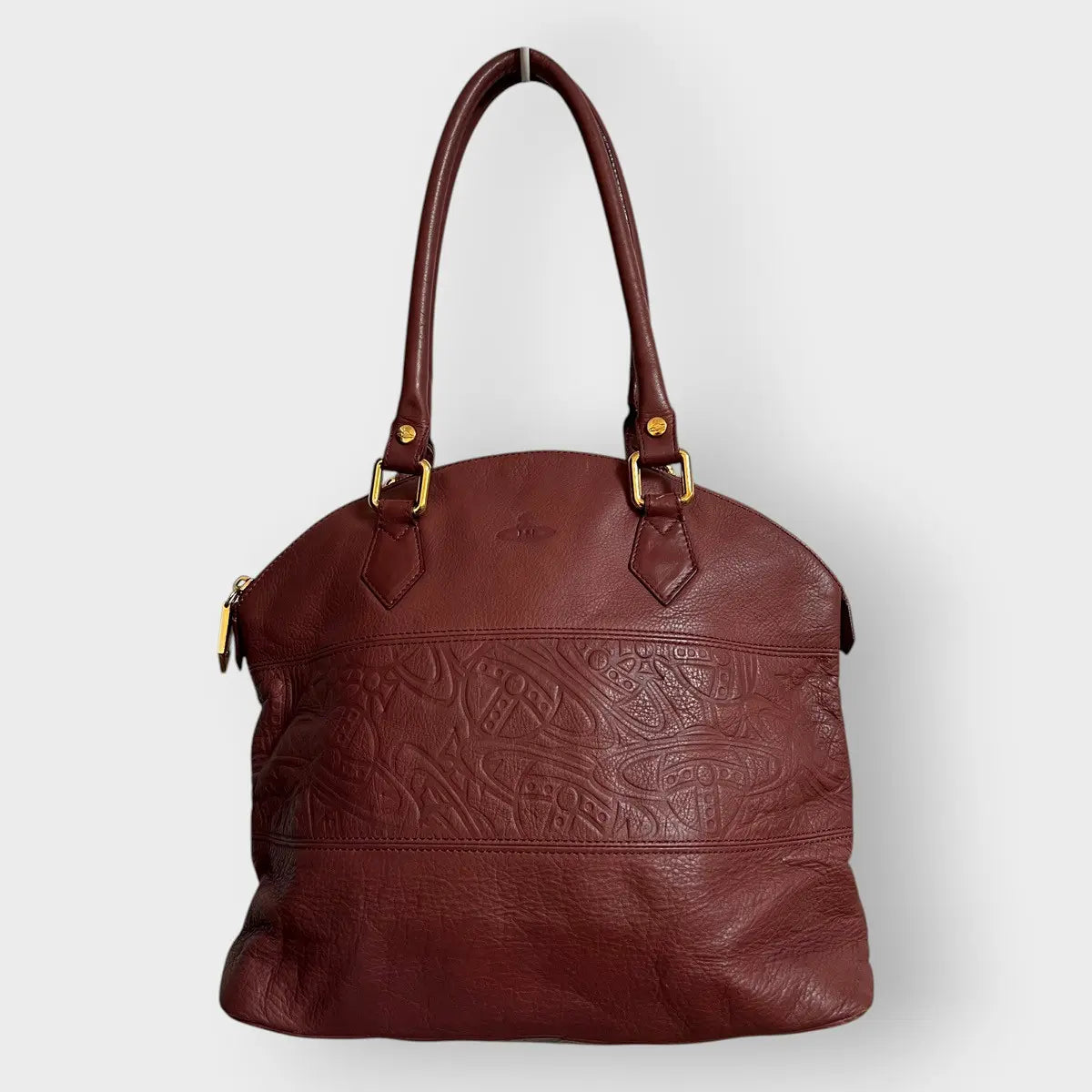 Vintage Vivienne Westwood Orbit Monogram Leather Hand Bag