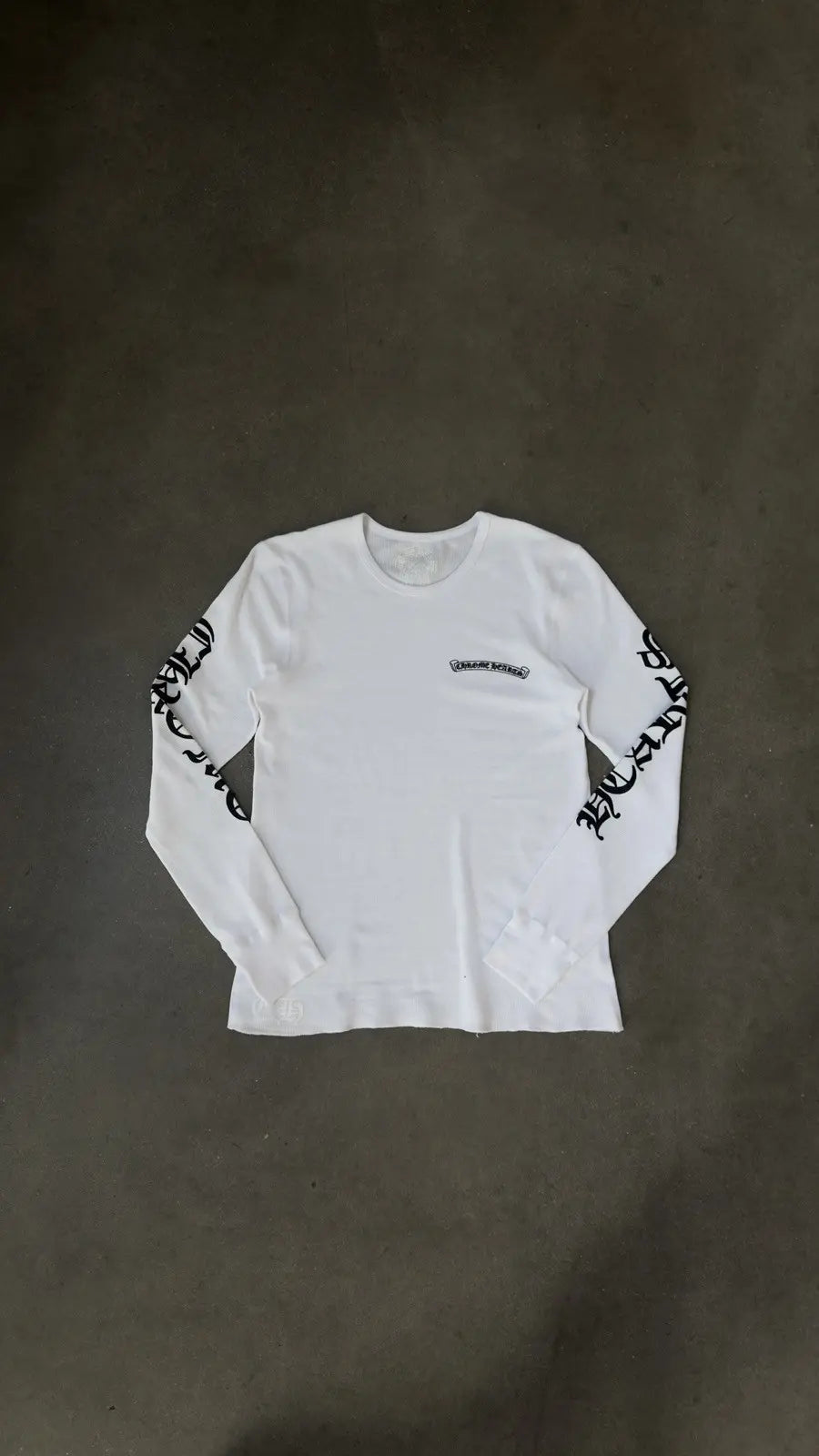 Chrome Hearts Scroll Logo Long-Sleeve Thermal T-Shirt