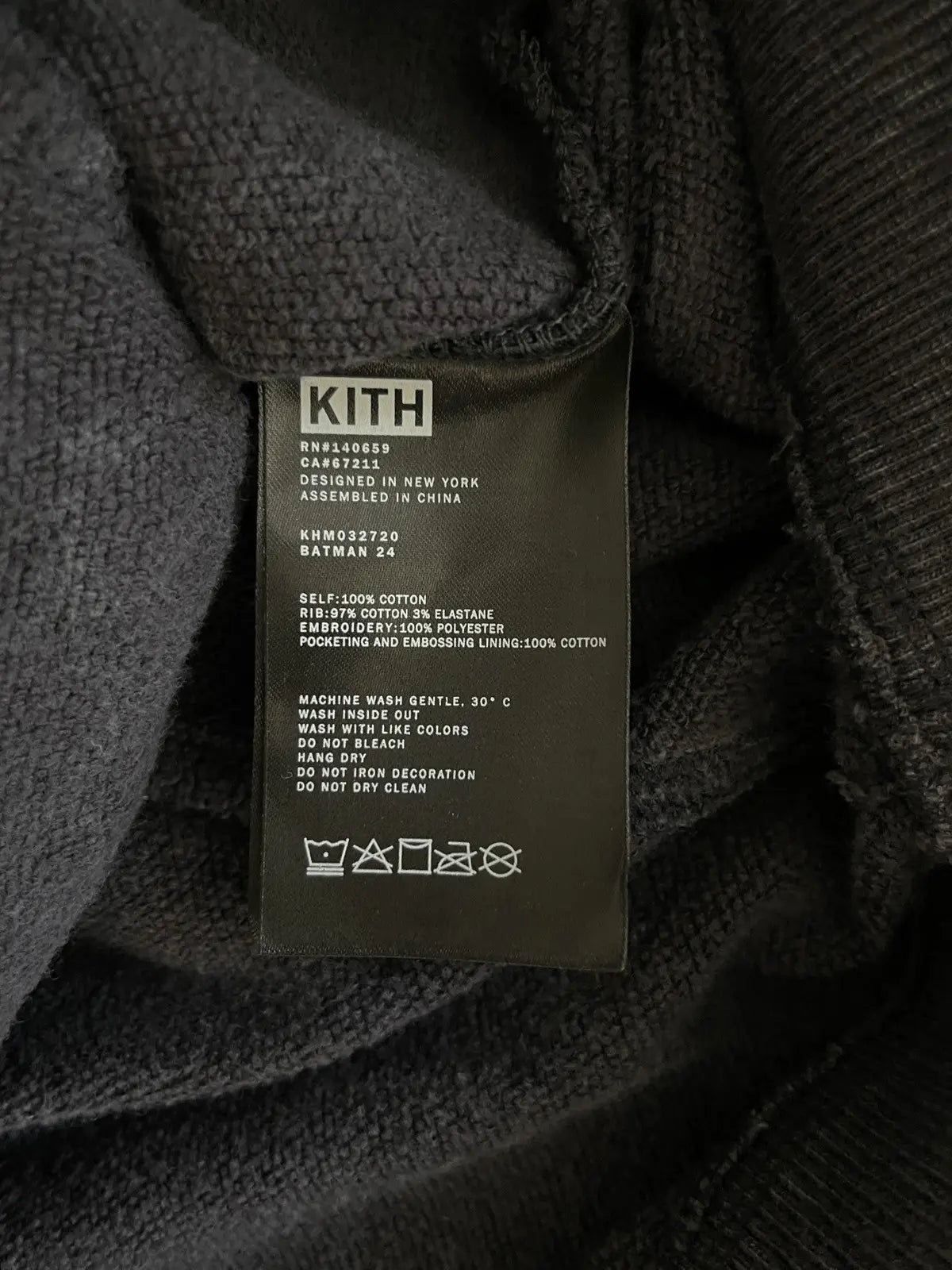 Kith x Batman Quarter Zip Moto Hoodie