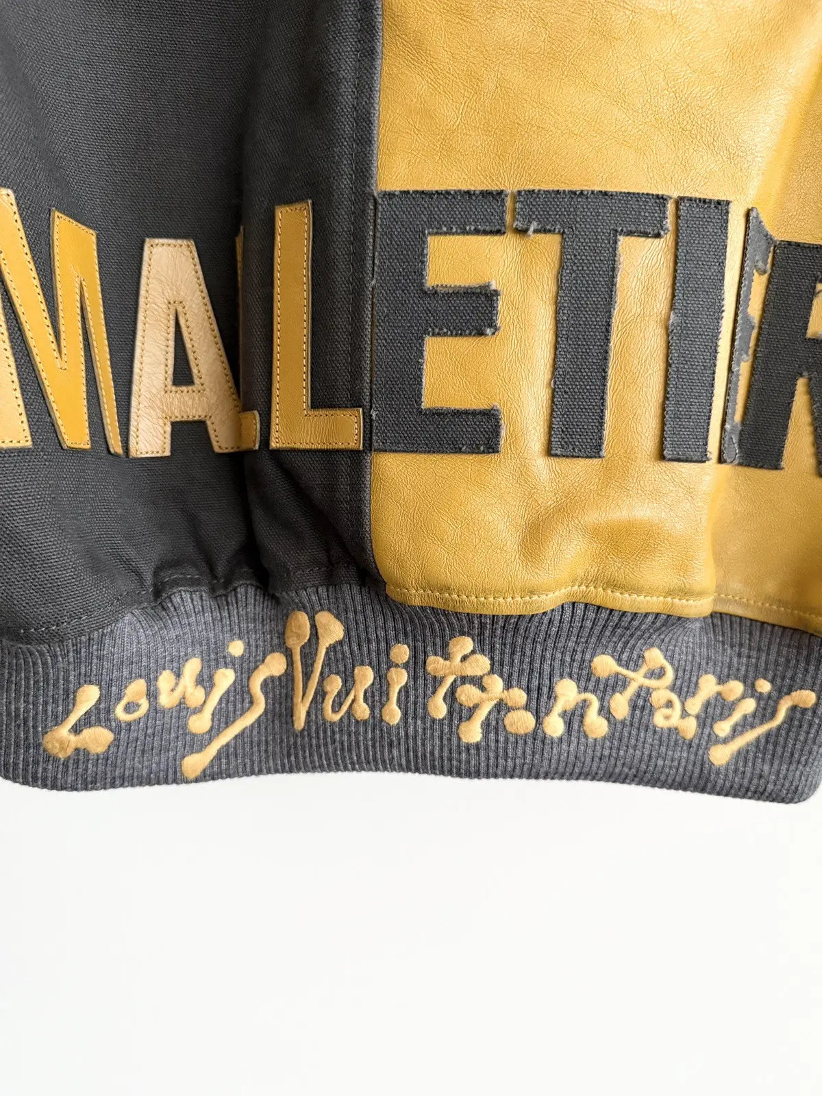 Louis Vuitton Leather & Canvas Bomber Jacket