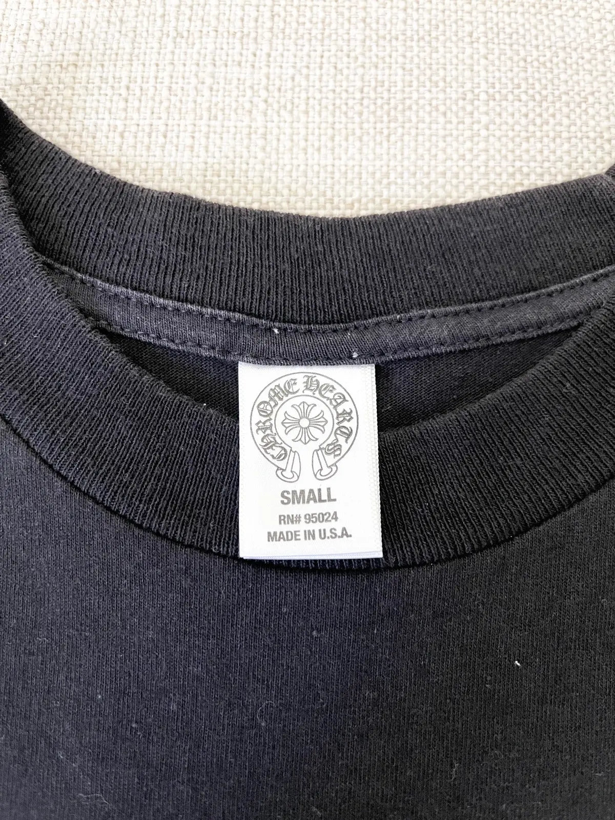 2000s Chrome Hearts Triple Black Cross Logo Pocket Tee