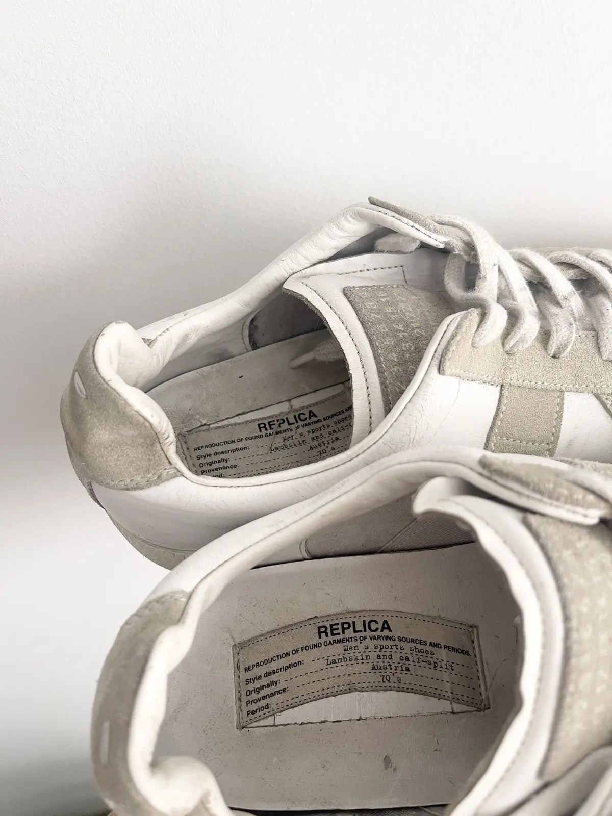 2010s Maison Margiela GAT Replica Double White Sneakers