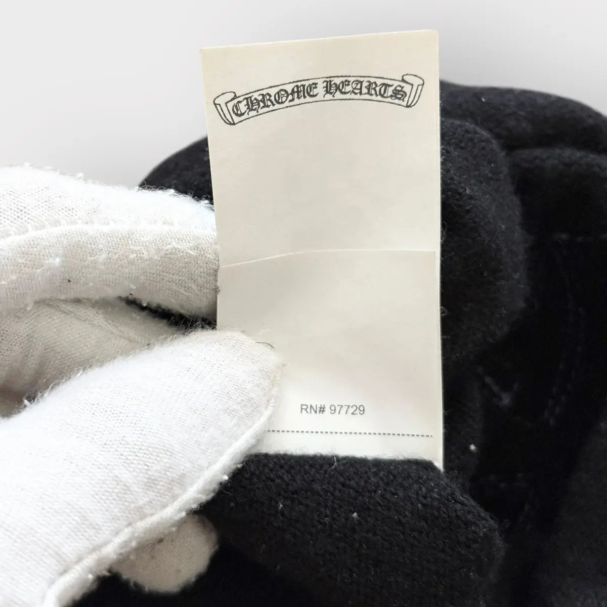 Chrome Hearts Cashmere Leather Patch Mask Beanie