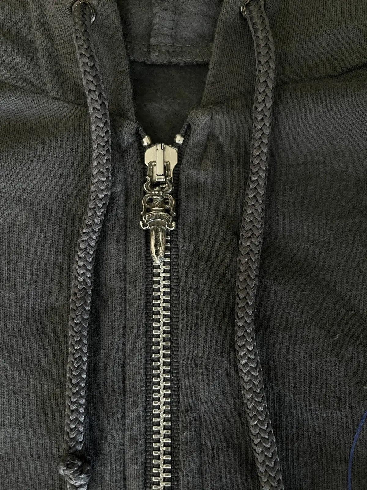 2000s Chrome Hearts Jumbo Blue Cross Zip Hoodie